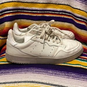 Adidas Supercourt Low Top White Leather Sneakers - 10.5